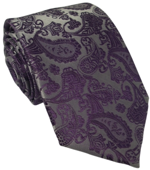 Lilac Paisley Silk Tie
