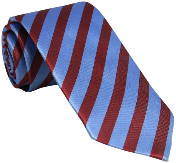 Claret and Blue Tie | With Free And Fast UK Delivery