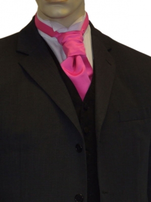 Hot Pink Satin Cravat 