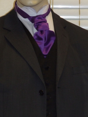 Purple Satin Cravat 