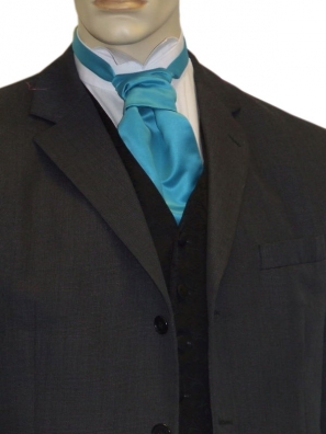Turquoise Satin Cravat 