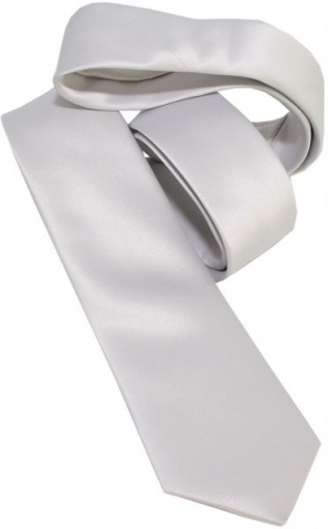 Silver Skinny Designer Tie
