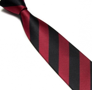 Red and Black Striped Club Tie