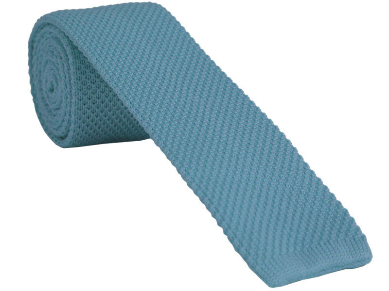 Aqua Blue Knitted Tie