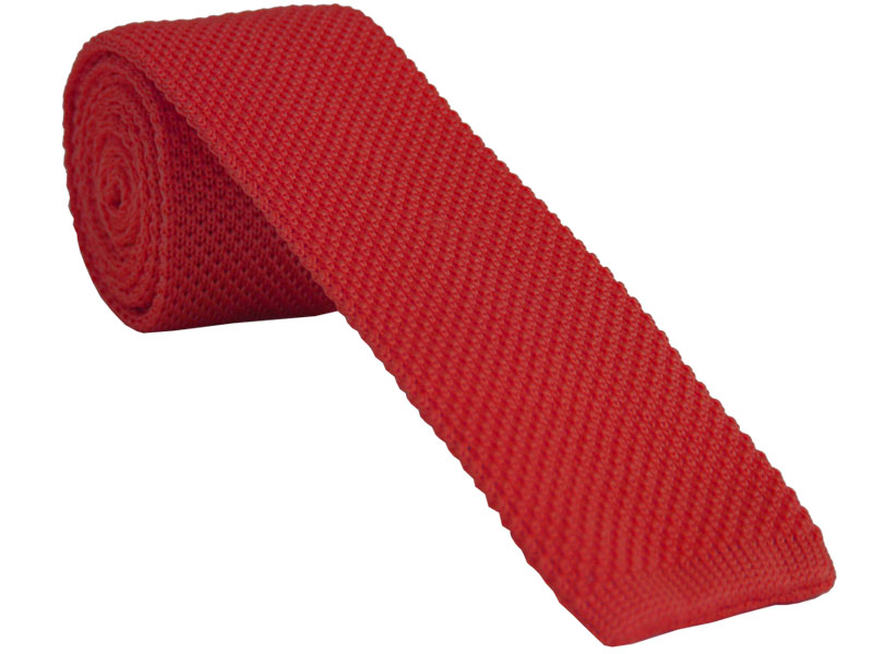 Red Knitted Tie