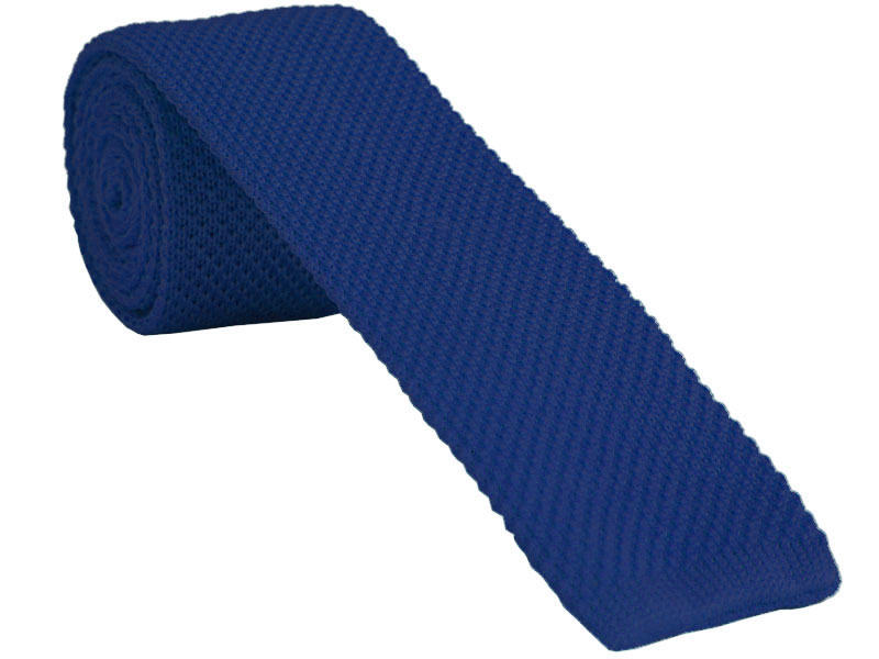 Royal Blue Knitted Tie