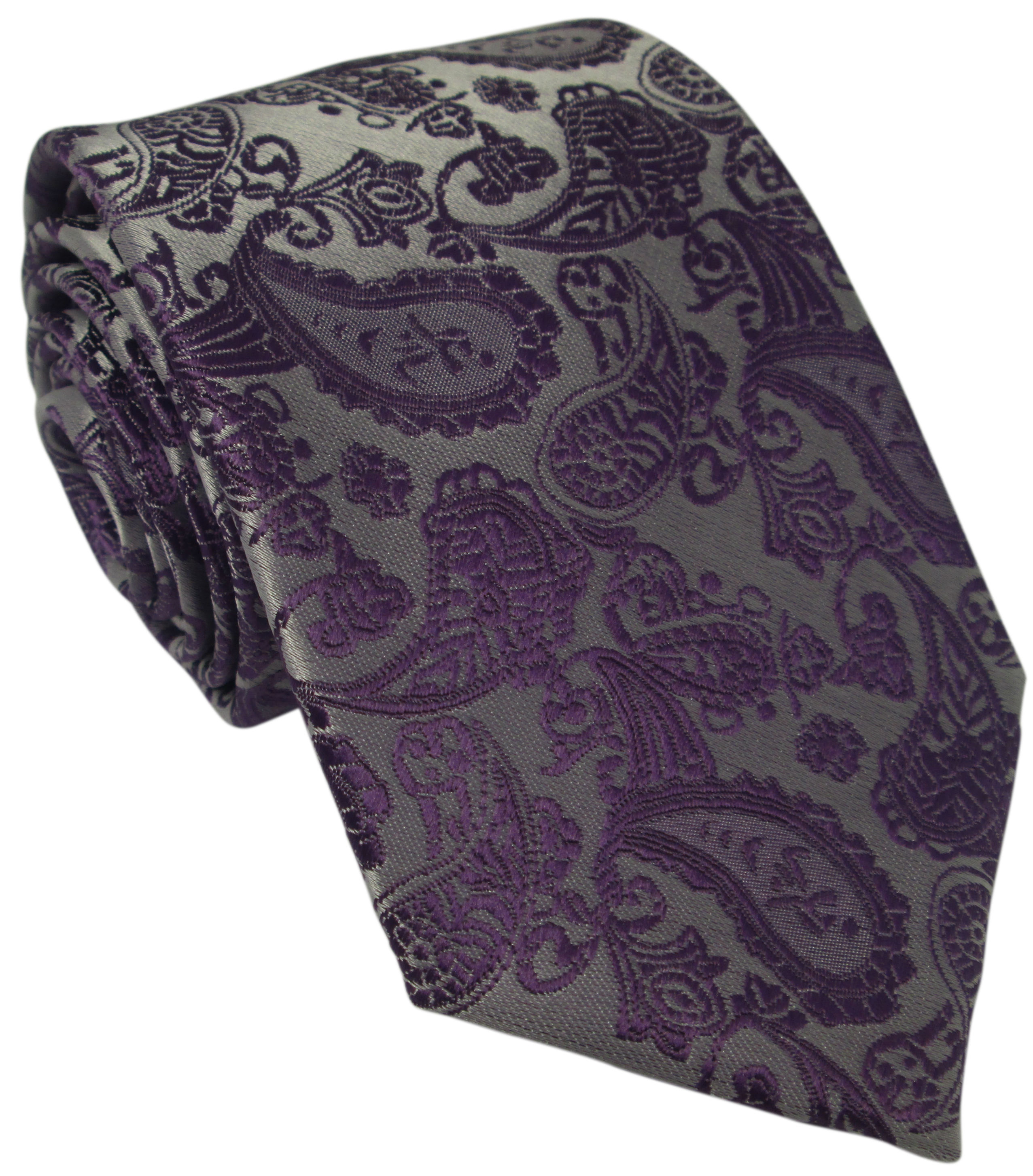 Lilac Paisley Silk Tie