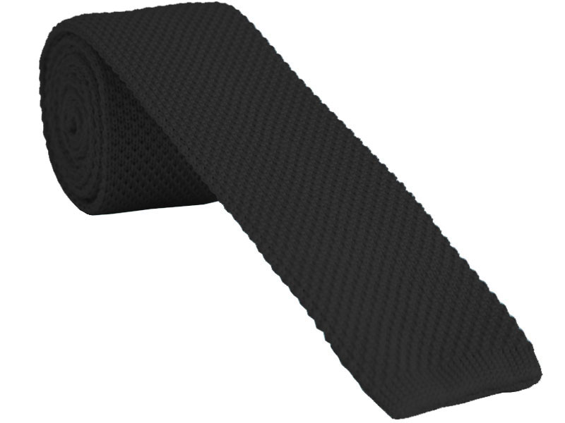Charcoal Knitted Tie